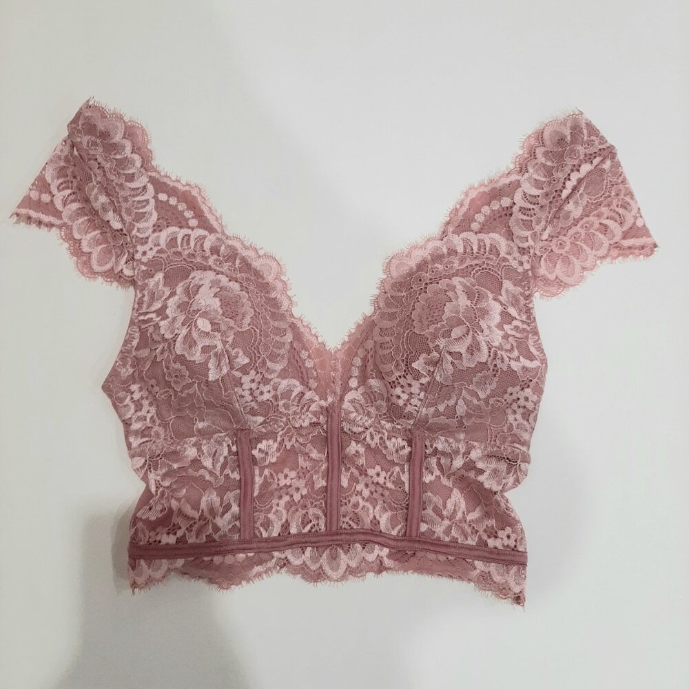 Fairycore coquette lace sleeve flirty feminine corset sexy bralette lingerie top